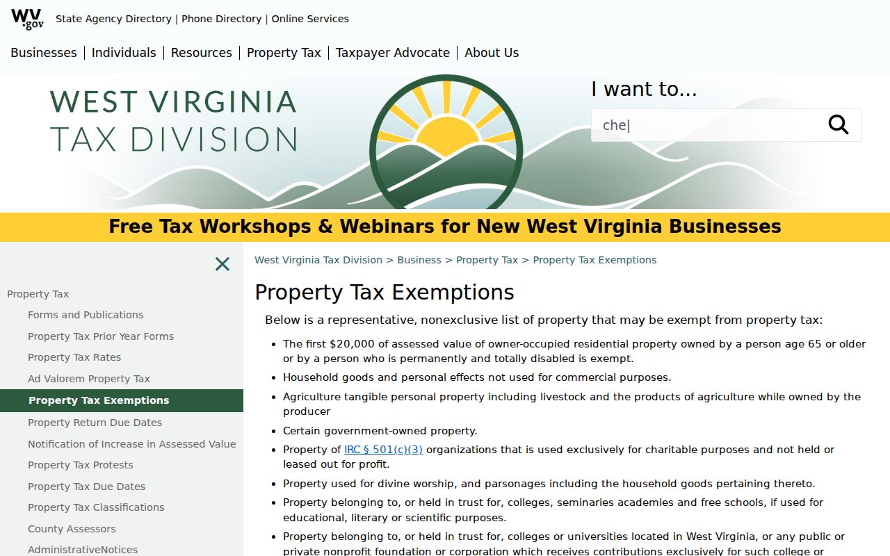 Harrison County property records tax relief reference for assessed value