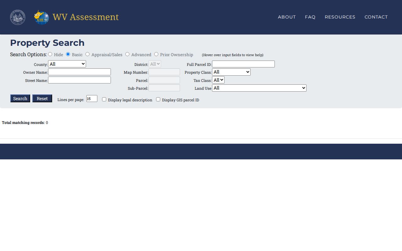 Harrison County property records statewide assessment search modes